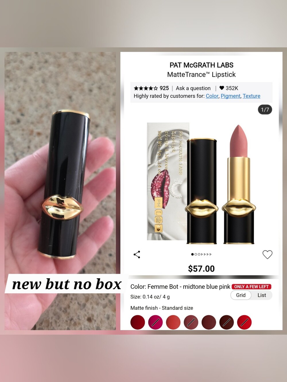 PAT McGRATH Labs MatteTrance Lipstick — Femme Bot